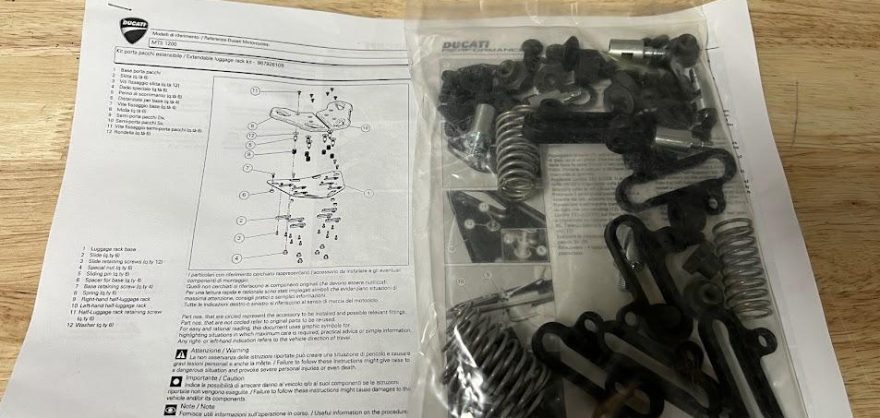 FITTING KIT For Ducati Multistrada 1200 Adjustable Luggage Rack