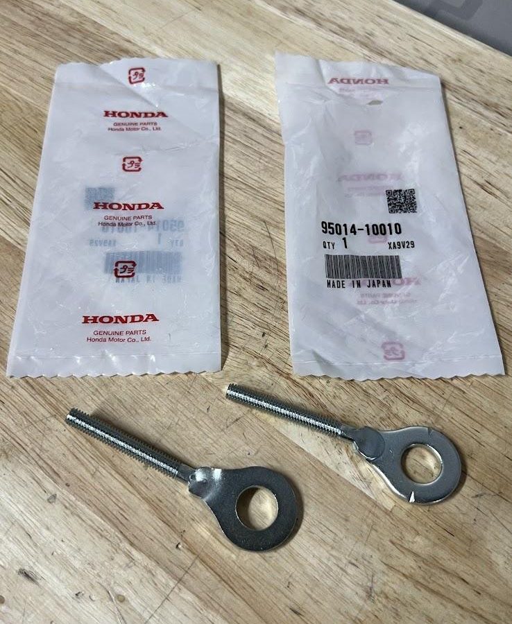 New Old Stock Genuine Pair Of Honda Chain Adjusters
