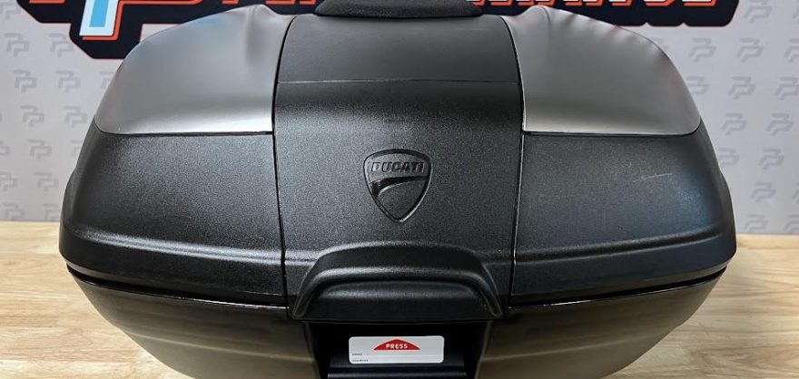 Ducati 48L (2 Helmet )Top Case With Grey Cover Trims And Back Pad (No Key )