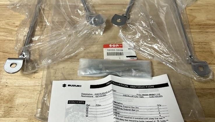 Genuine Suzuki GZ125 / 250 Marauder Saddle Bag Support Set