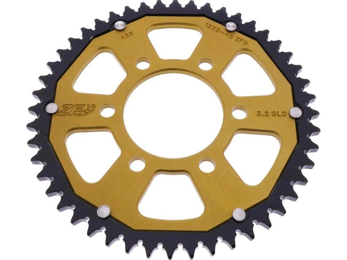 ZF Gold Black Dual 48 Teeth / 428 Rear Sprocket Honda CB125 R 2018-2025